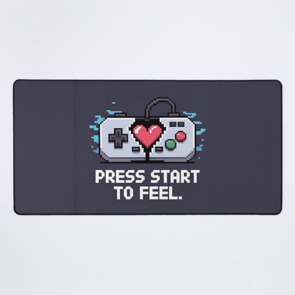 Item preview, Pulsa Inicio para sentir – Pixel Art Retro Gamer Heart designed and sold by Prithbyshop.