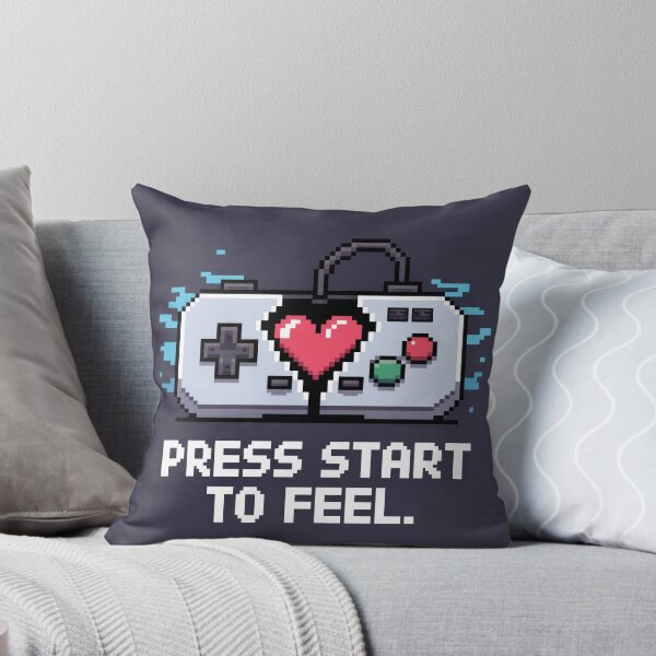 Item preview, Press Start to Feel – Pixel Art Retro Gamer Heart designed and sold by Prithbyshop.