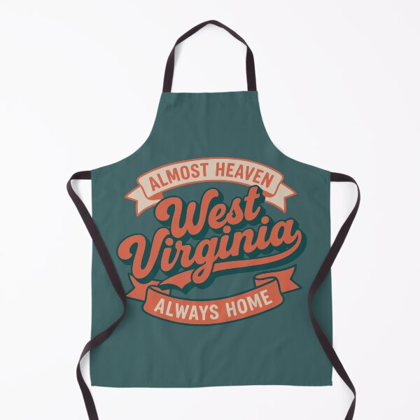 Item preview, West Virginia Almost Heaven Always Home Vintage Retro Ribbon Script designed and sold by Cozy-Old-Pub.