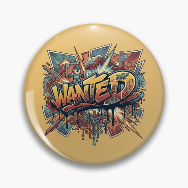 Item preview, WANTED Graffiti Splash Light Minimalist Comic Art designed and sold by MarCinu Art.