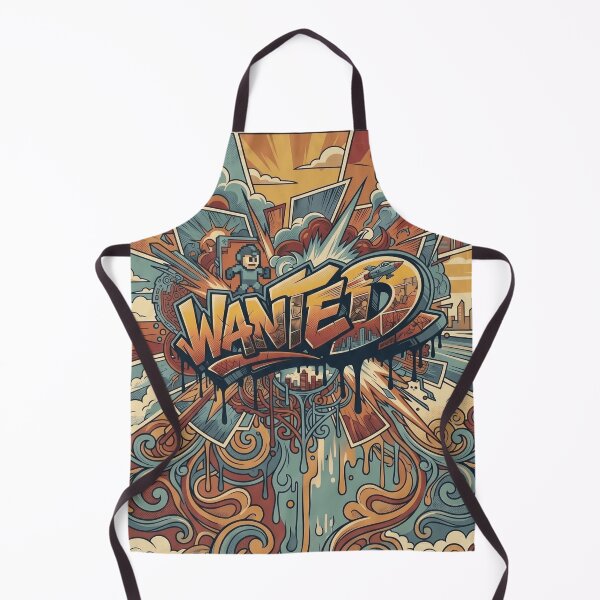 Item preview, WANTED Graffiti Splash Light Minimalist Comic Art designed and sold by MarCinu Art.
