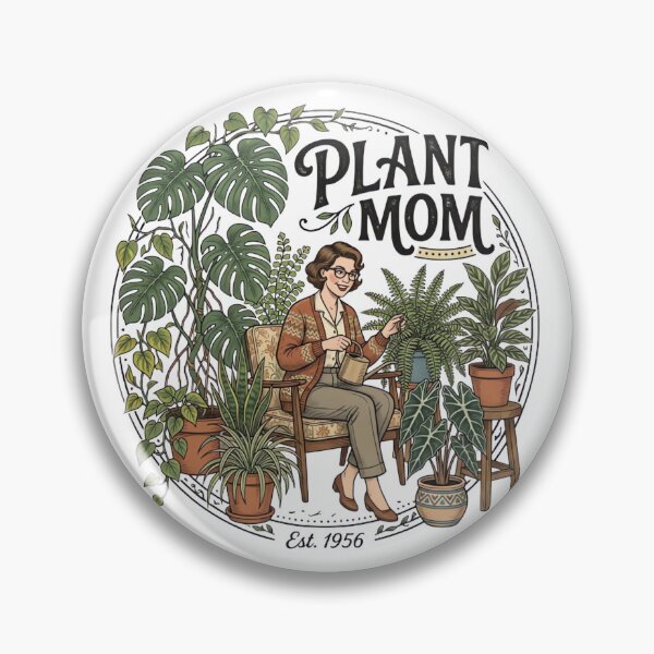 Item preview, Vintage Plant Mom Botanical Design Retro Houseplants Illustration designed and sold by urbinet.