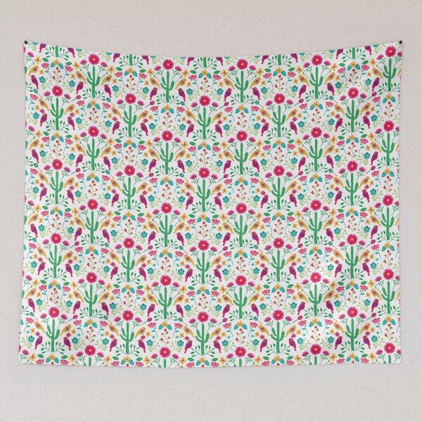 Item preview, Mexican Traditional Floral Folk Art Bright Colors designed and sold by idovedesign.