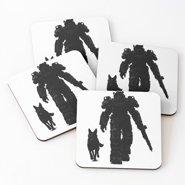 Item preview, Fallout - Power Armour & Dog Meat Silhouette designed and sold by Aidangilly02.