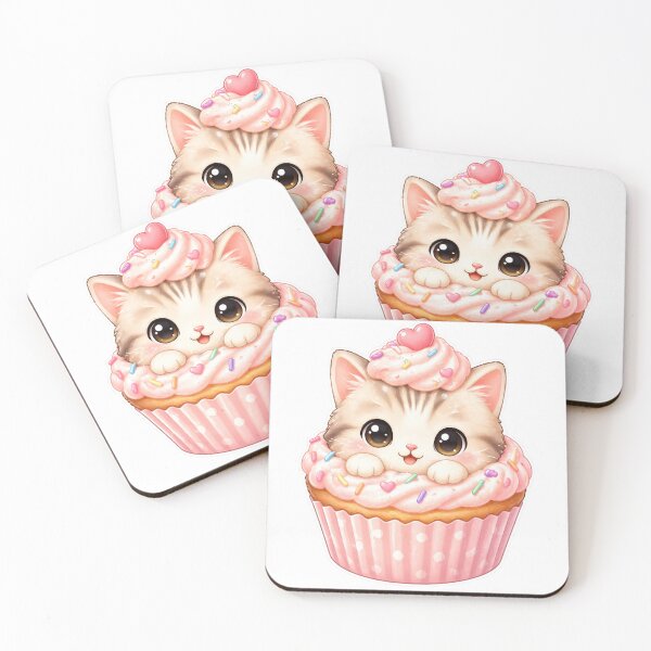 Item preview, Cute Kitten Inside Cupcake Kawaii Dessert Design designed and sold by Sadia  Jannat.