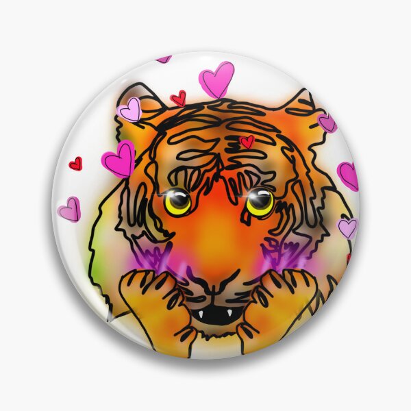 Artikelvorschau, Maple the Tiger liebt errötende Emojis - animalz entworfen und verkauft von Ashley’sAnimalz.