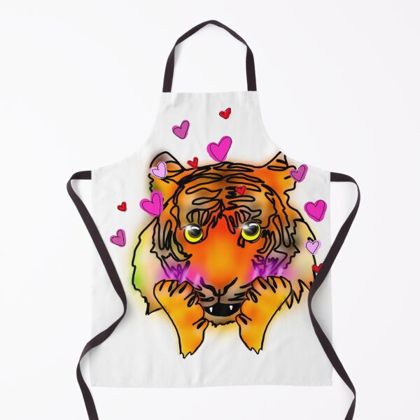 Item preview, Maple the Tiger hearts blushing emoji - animalz designed and sold by Ashley’sAnimalz.