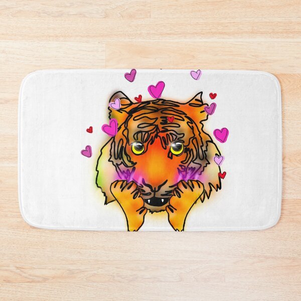 Item preview, Maple the Tiger hearts blushing emoji - animalz  designed and sold by Ashley’sAnimalz.