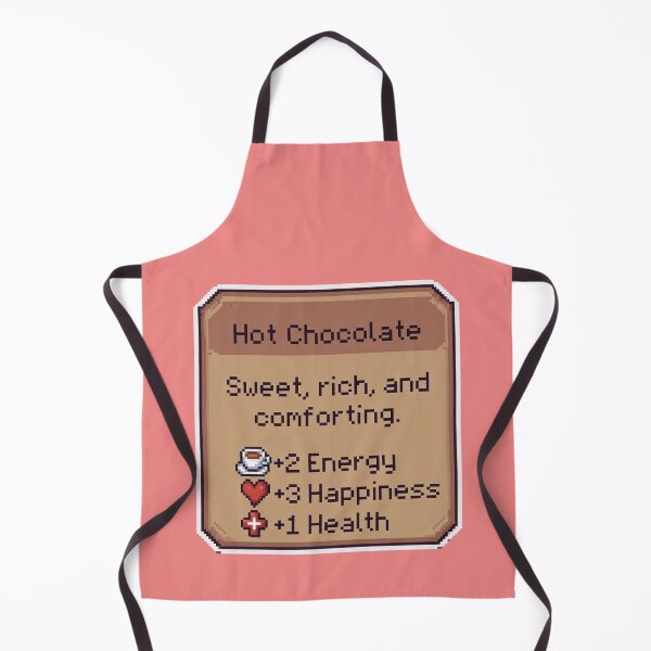 Item preview, Hot Chocolate Sweet, Rich, And Comforting. ☕ +2 Energy ❤️ +3 Happiness ➕ +1 Health Gamer RPG Stats Comfort Drink designed and sold by GrumpySableye.