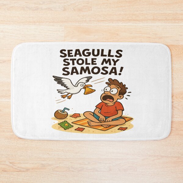Item preview, Seagulls Stole My Samosa Funny Goa Beach – Indian Street Food Humor Vacation Design designed and sold by Globalcitytees.