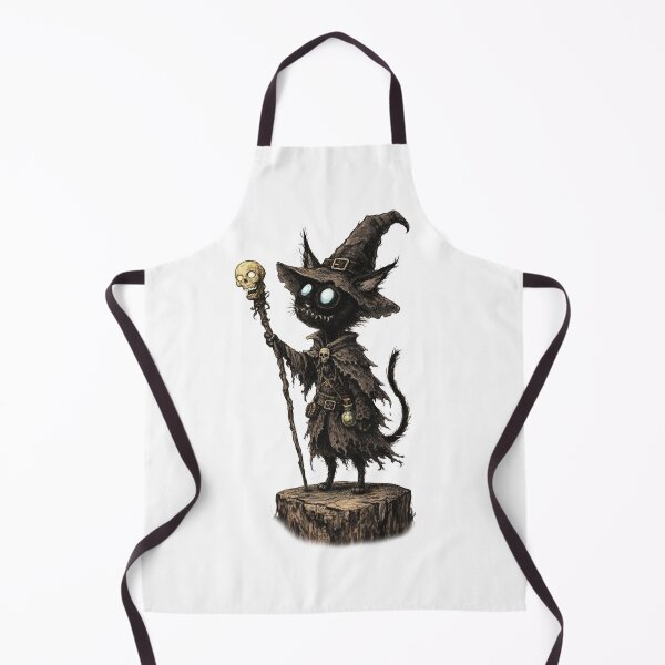 Item preview, Skeletal Black Cat Mage Wizard - Gothic RPG Aesthetic Art designed and sold by kitastylish.