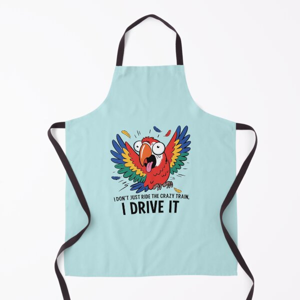 Item preview, Crazy Parrot "I Drive the Crazy Train" Funny Bird Design designed and sold by ArthousePromos.