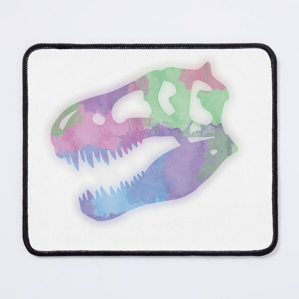 Item preview, T-Rex Watercolor Silhouette – Prehistoric Dinosaur Skull Art | Soft Grunge Pastel Design designed and sold by Grimtech Workshop.