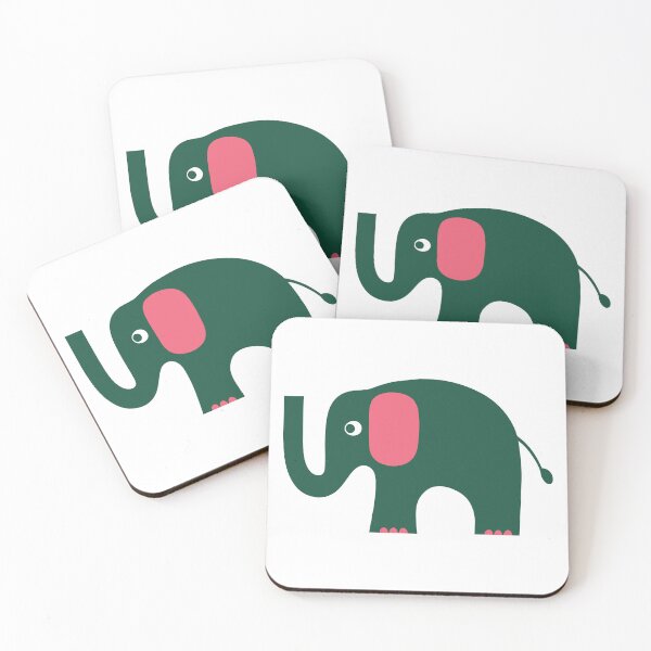 Item preview, Green and pink elephant designed and sold by Weedvana.