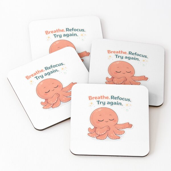Item preview, Breathe Focus Try Again ADHD Reset Sticker designed and sold by OrvellaStudio.