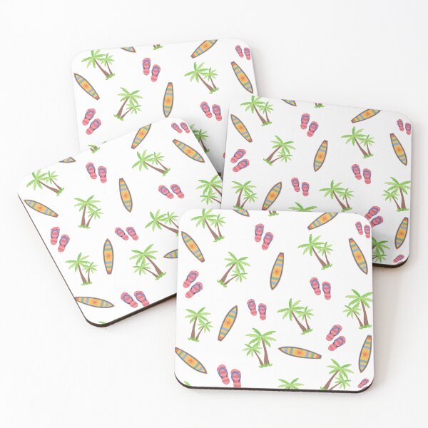 Artikelvorschau, Retro-Strandfeeling | Palmen- und Flip-Flop-Muster entworfen und verkauft von Madhav Creations Studio.