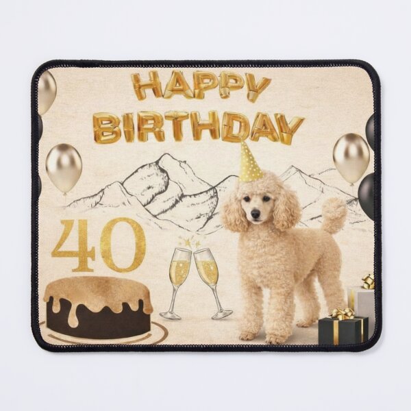 Item preview, Poodle 40th Birthday Dog Card designed and sold by GivingJoy.
