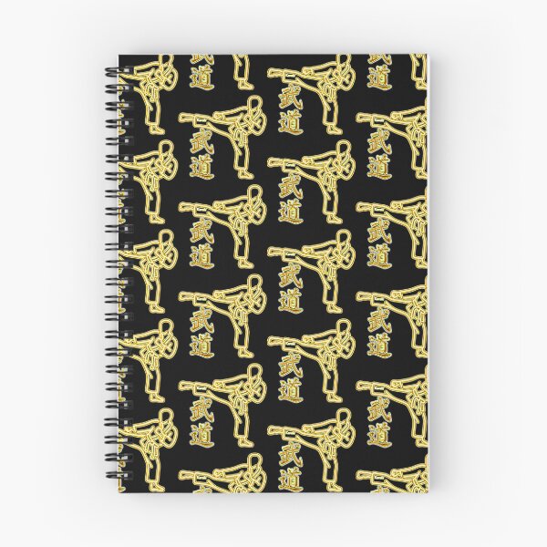 Item preview, Neon Gold Karate Fighter High Kick - Martial Arts Silhouette designed and sold by DigitalArtDesignLab.