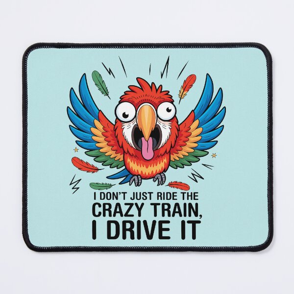 Item preview, Intense Crazy Parrot Graphic - Bold Funny Bird Art designed and sold by ArthousePromos.