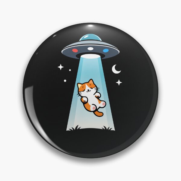 Item preview, Meow Space Abduction Adorable Cat Being Beam Up by UFO designed and sold by Owcomm.
