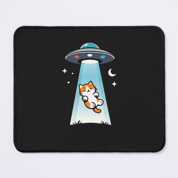 Item preview, Meow Space Abduction Adorable Cat Being Beam Up by UFO designed and sold by Owcomm.