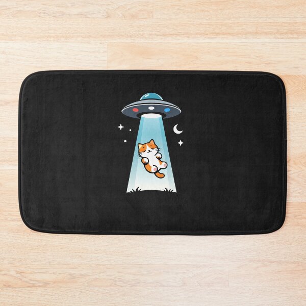 Item preview, Meow Space Abduction Adorable Cat Being Beam Up by UFO designed and sold by Owcomm.