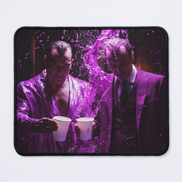 Item preview, Crossover Tony Soprano Hannibal Lecter Purple Drip Art Print designed and sold by WockWave.