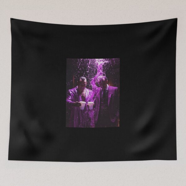 Item preview, Crossover Tony Soprano Hannibal Lecter Purple Drip Art Print designed and sold by WockWave.