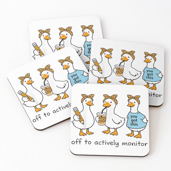 Item preview, Off To Actively Monitor Cute Duck Teacher School Staff Testing Day designed and sold by KrystinaGiGi.