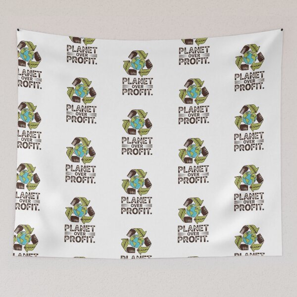 Item preview, Planet Over Profit | Eco Warrior Shirt | Earth Day Block Print Design | Sustainable Fashion designed and sold by Prithbyshop.