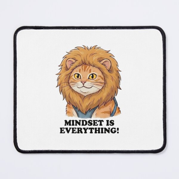 Item preview, Cat Lion - Mindset Is Everything Funny Quote designed and sold by Kuty Kootie.