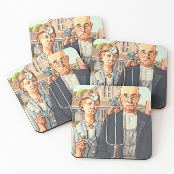 Item preview, American Gothic Doctor and Patient designed and sold by LisaHaney.