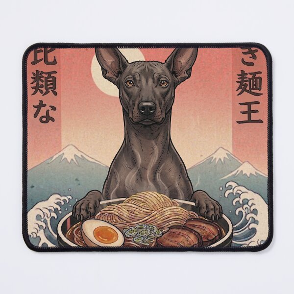 Item preview, Funny Xoloitzcuintli Xolo Japanese Ramen Noodles Vintage Kanagawa Wave designed and sold by FurryHavenPH.