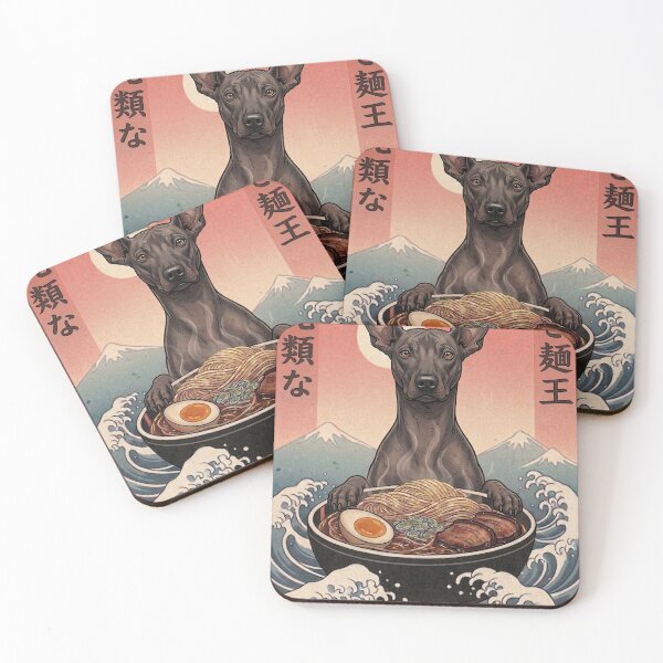 Item preview, Funny Xoloitzcuintli Xolo Japanese Ramen Noodles Vintage Kanagawa Wave designed and sold by FurryHavenPH.