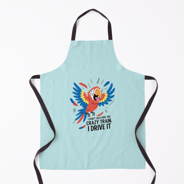 Item preview, Crazy Parrot "I Drive the Crazy Train" Funny Bird Design designed and sold by ArthousePromos.