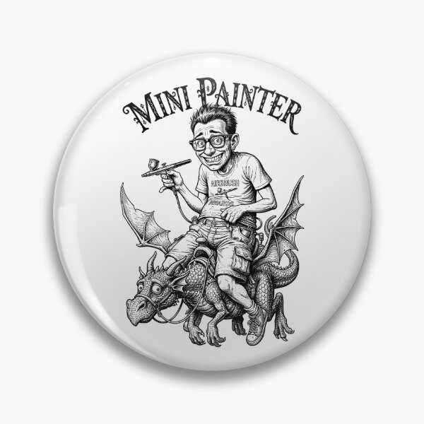 Item preview, Fantasy Mini Painter Dragon Rider Geek Airbrush Painting RPG designed and sold by GrandeDuc.