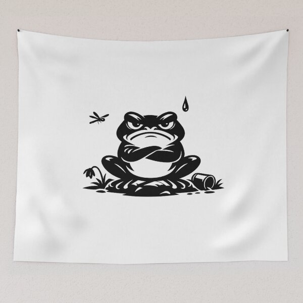 Item preview, Grumpy Frog Funny Angry Frog Design designed and sold by SoftSproutstu.