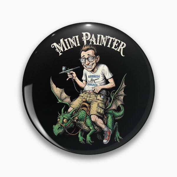 Item preview, Fantasy Mini Painter Dragon Rider Geek Airbrush Painting RPG designed and sold by GrandeDuc.