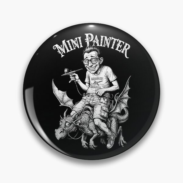 Item preview, Fantasy Mini Painter Dragon Rider Geek Airbrush Painting RPG designed and sold by GrandeDuc.