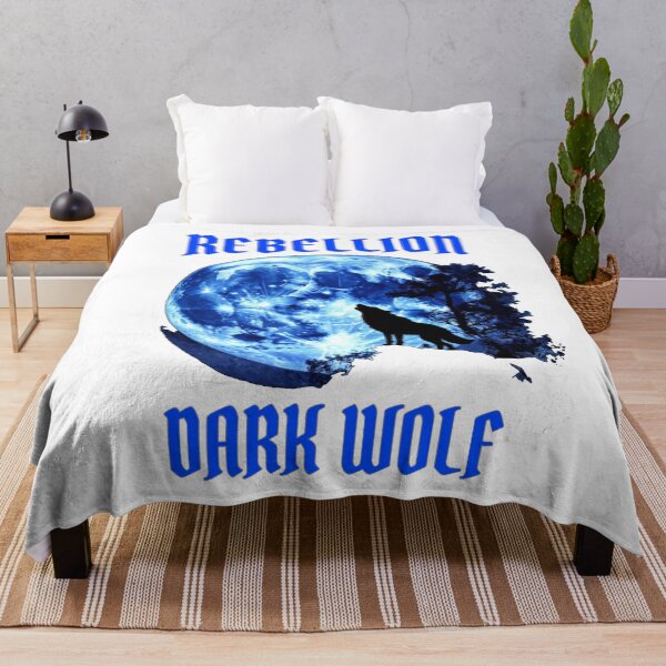 Item preview, Rebellion Dark Wolf - Blue Moon Howling Design designed and sold by A-M-G-Shop.