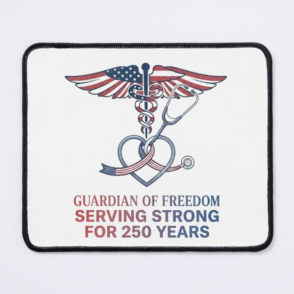 Item preview, Guardian of Freedom Serving Strong for 250 Years – Patriotic Nurse & Doctor USA Medical Design designed and sold by softgraphics.