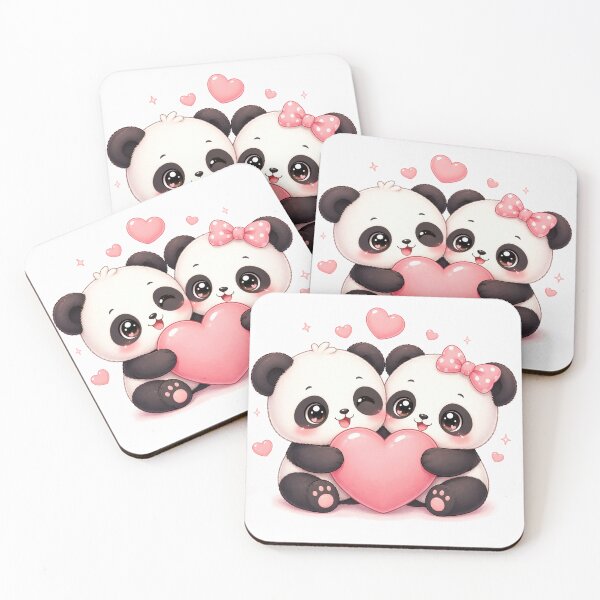 Item preview, Cute Panda Couple Love Kawaii Romantic Design designed and sold by Sadia  Jannat.