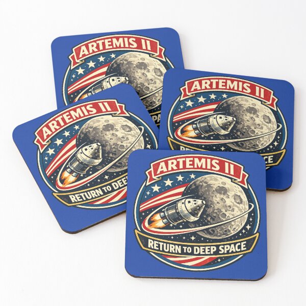 Item preview, Artemis II Retro Badge Vintage Mission designed and sold by UnicornDreamers.