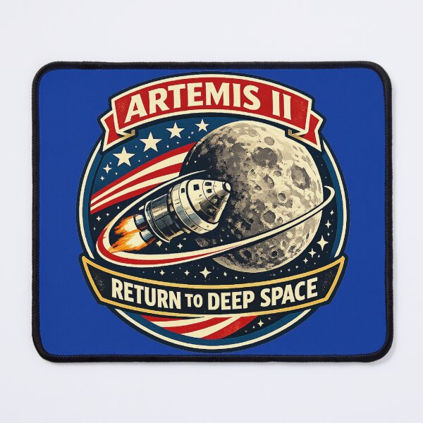 Item preview, Artemis II Retro Badge Vintage Mission designed and sold by UnicornDreamers.