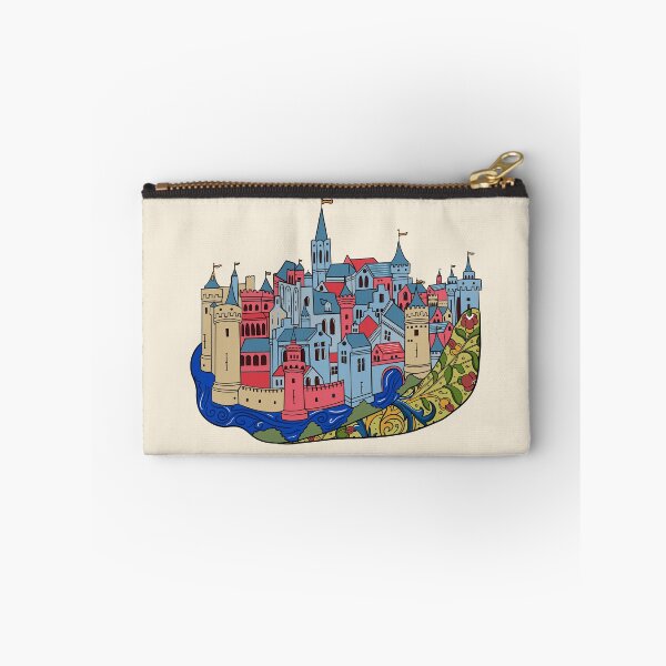 Item preview, Colourful Medieval Town Illustration Design designed and sold by MariOyama.