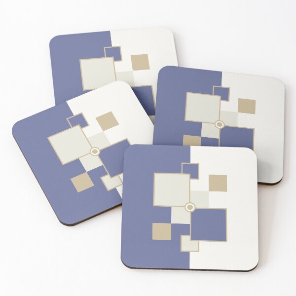 Item preview, The Equilibrium - Blue and White Minimalist Squares designed and sold by artdocaj.