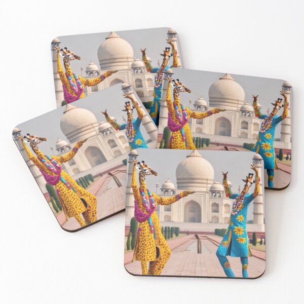 Item preview, Peace & Love Hippie Giraffes – Joyful Dancing Art designed and sold by PhilDreams.