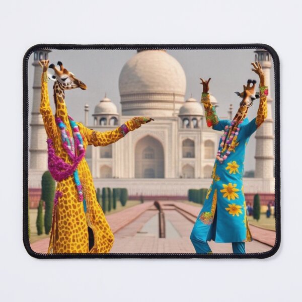 Item preview, Peace & Love Hippie Giraffes – Joyful Dancing Art designed and sold by PhilDreams.
