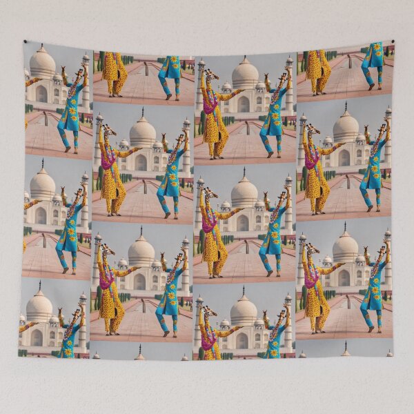 Item preview, Peace & Love Hippie Giraffes – Joyful Dancing Art designed and sold by PhilDreams.