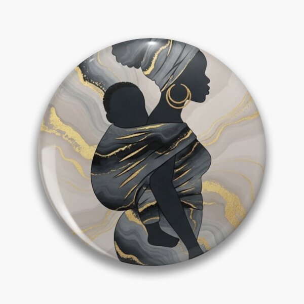 Item preview, Carried in Love — African Motherhood Silhouette Art Print | Black Woman & Baby Poster | Ancestral Heritage Wall Art designed and sold by nancysdaughter.